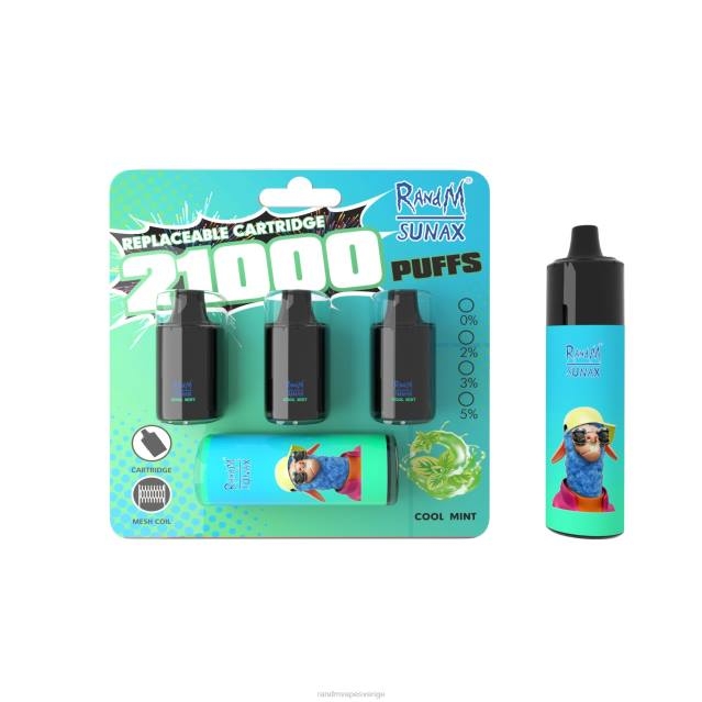 2V0J265 RandM Sunax 21000 luftflödeskontroll pod utbytbar vape enhet 1st RandM vape buy online fräsch mint