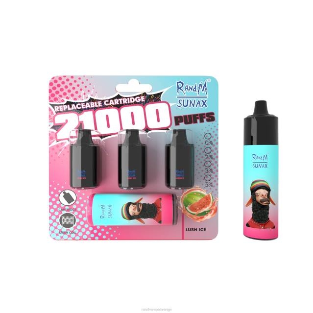 2V0J266 RandM Sunax 21000 luftflödeskontroll pod utbytbar vape enhet 1st RandM vape smaken frodig is