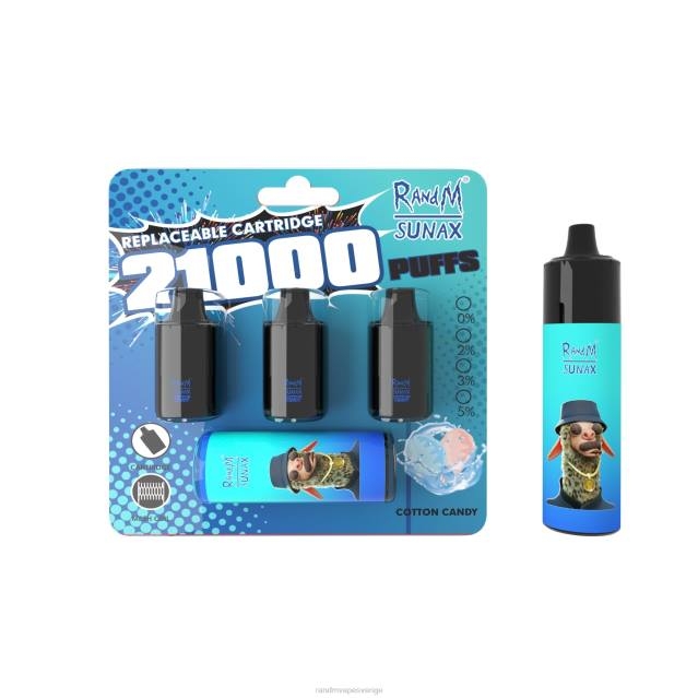 2V0J273 RandM Sunax 21000 luftflödeskontroll pod utbytbar vape enhet 1st RandM vape Sweden sockervadd