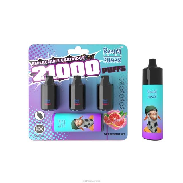 2V0J275 RandM Sunax 21000 luftflödeskontroll pod utbytbar vape enhet 1st RandM vape buy online grapefrukt is