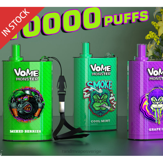 2V0J277 RandM Vome Monster 10000 luftflödeskontroll vape pod enhet 1st RandM rabatt code frodig is