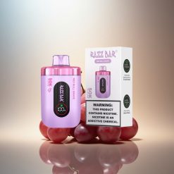 Razz Bar 50K Puffs Röd Oxe Druva 650 mAh 2% Nikotin