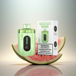 Razz Bar 50K Puffs Vattenmelon Is 1.0 Ohm Mesh Coil 650 mAh Batteri 2% Nikotin